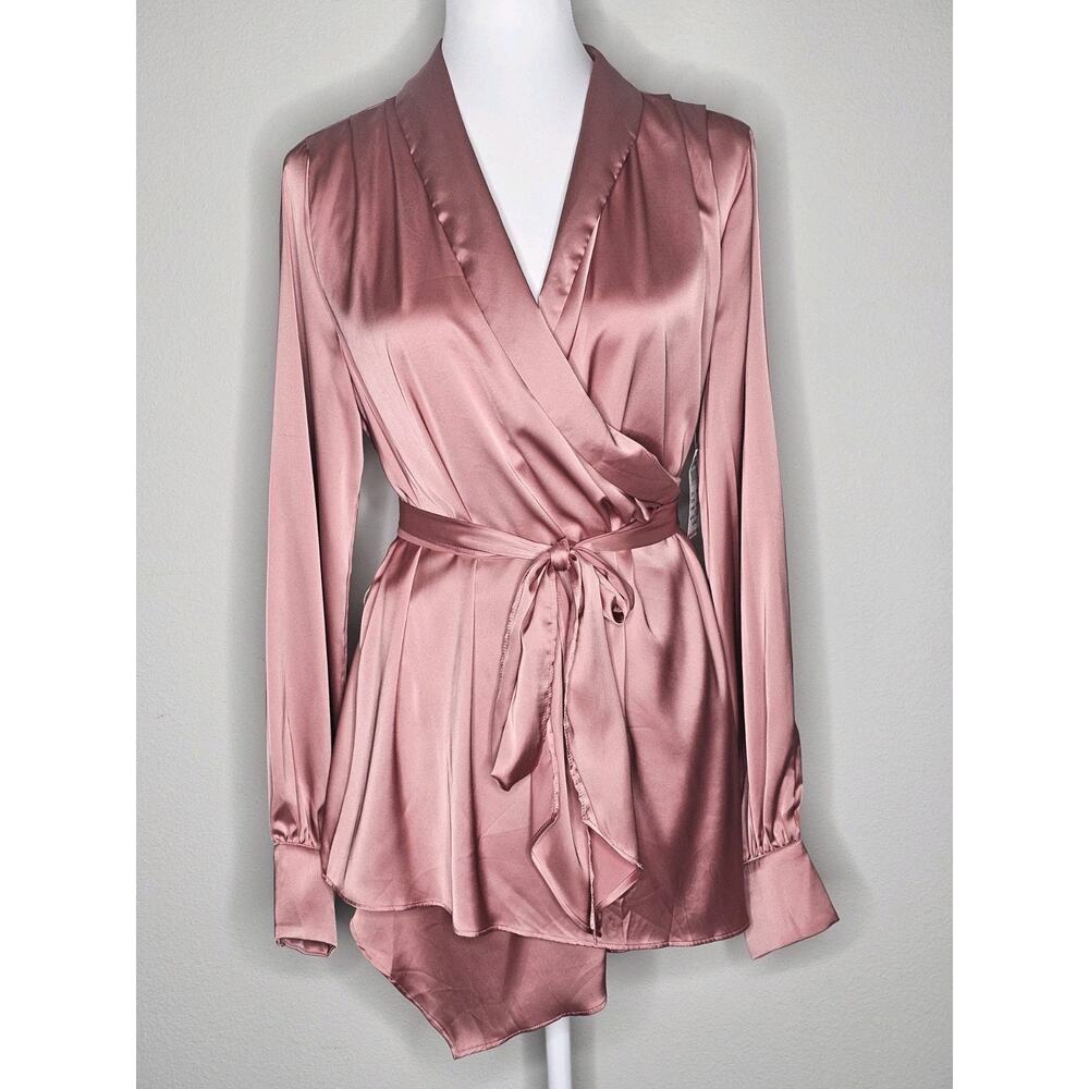 Vici Exclusive X Fate Nordy’s Rose Pink Wrap Blouse